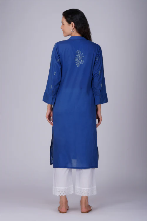 Phae Shweta Cotton Kurta With Hand Chikankari - Image 6