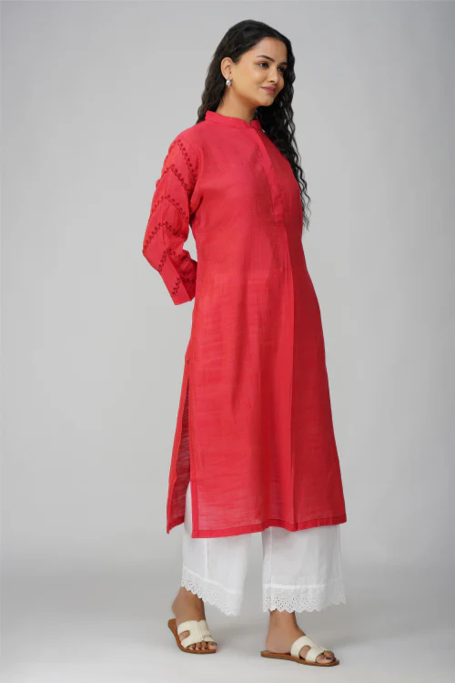 Phae Tamasi Kurta In Cotton With Hand Embroidery - Image 5