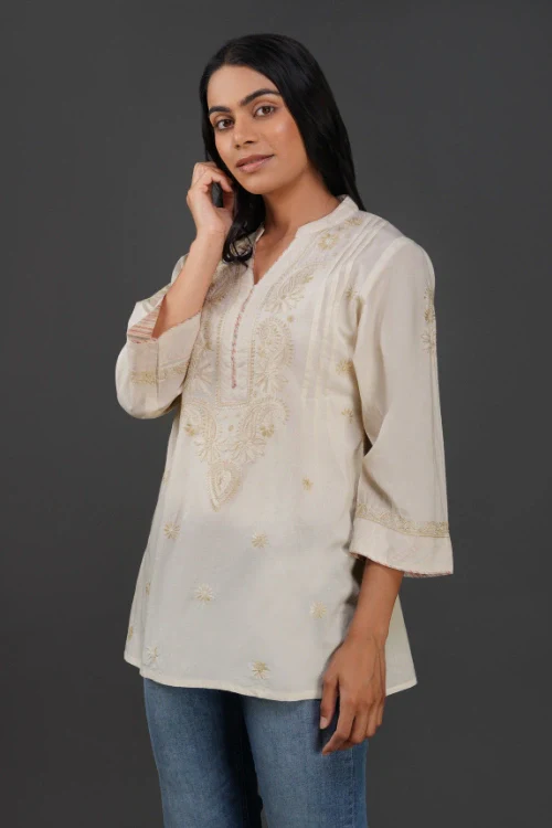 Phae Tara Cream Top - Image 2
