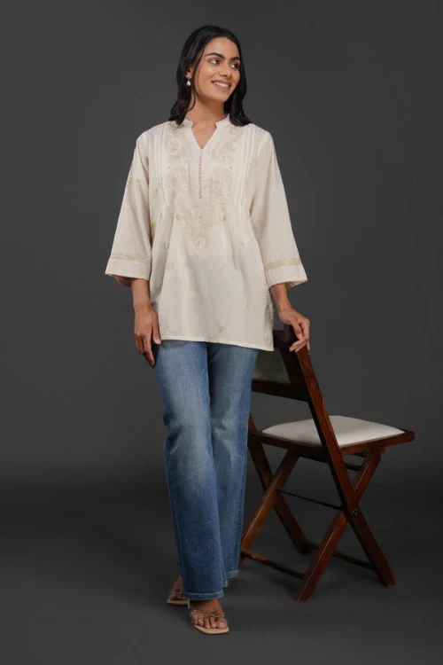 Phae Tara Cream Top - Image 4