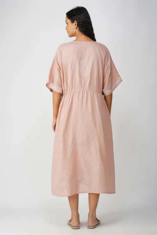 Phae Taru Kaftan In Cotton With Hand Chikankri - Image 4