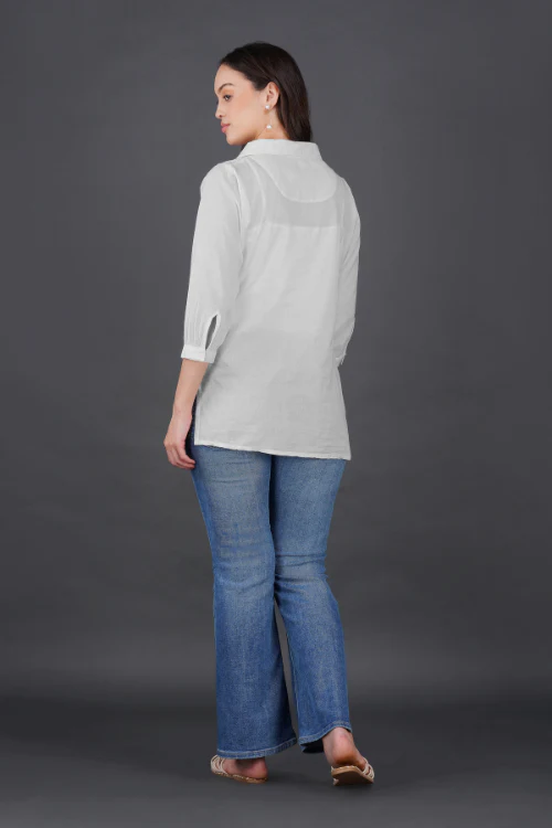 Phae Tema White Top Kashmir Gala - Image 6