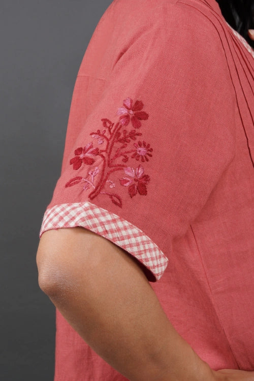 Phae Vida Coral Red Dress - Image 3