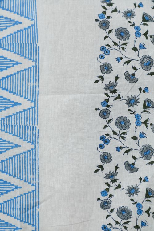Sooti Syahi Philippine Blue Hand Block Printed Door Curtain - Image 5