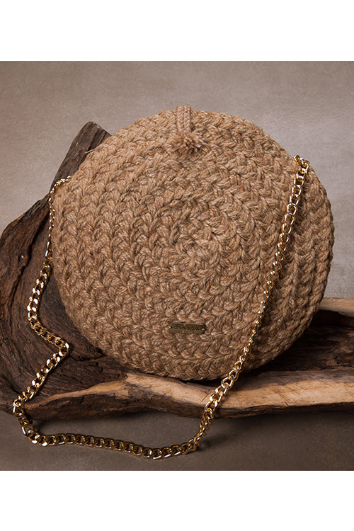 Dhaaga Pink Wine FullMoon Sling Bag - Image 3