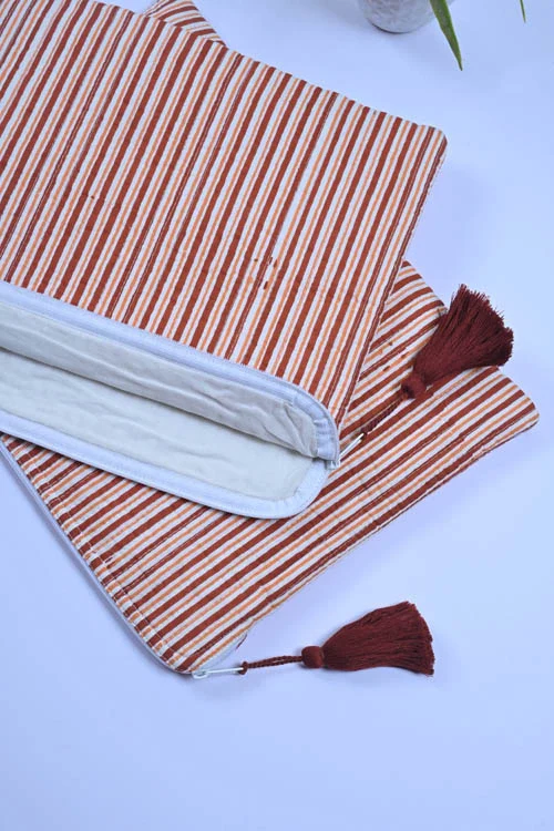 Poddar Exports Brown Stripes Laptop Sleeve - Image 3