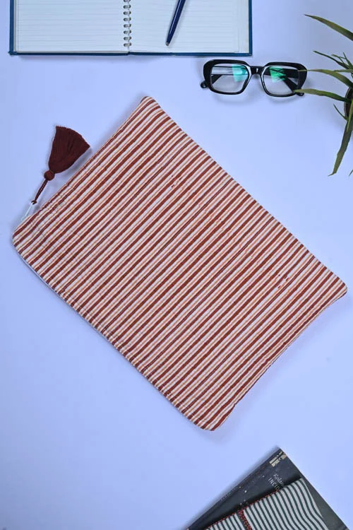 Poddar Exports Brown Stripes Laptop Sleeve - Image 5