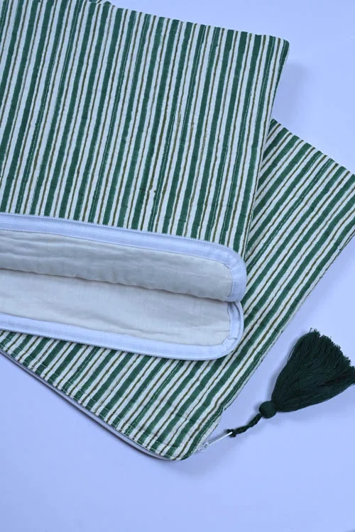 Poddar Exports Green Stripes Laptop Sleeve - Image 3