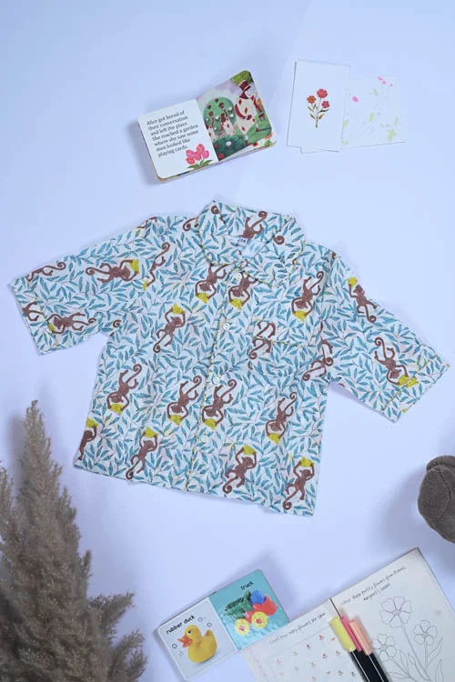 Poddar Exports Monkey Kids Cotton Night Suit Set - Image 5