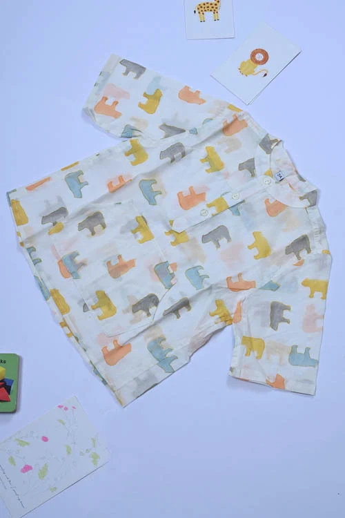 Poddar Exports Panda Kids Cotton Hoodie Kurta Shirt - Image 4