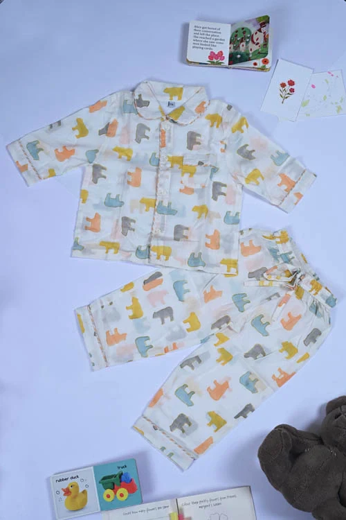 Poddar Exports Panda Kids Cotton Night Suit Set - Image 5