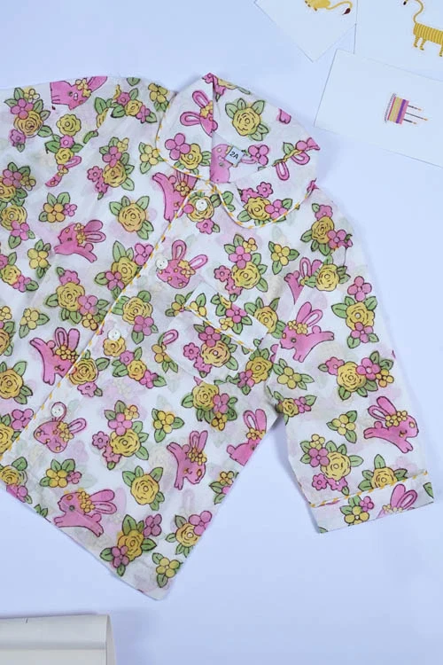 Poddar Exports Rabbit Kids Cotton Night Suit Set - Image 4