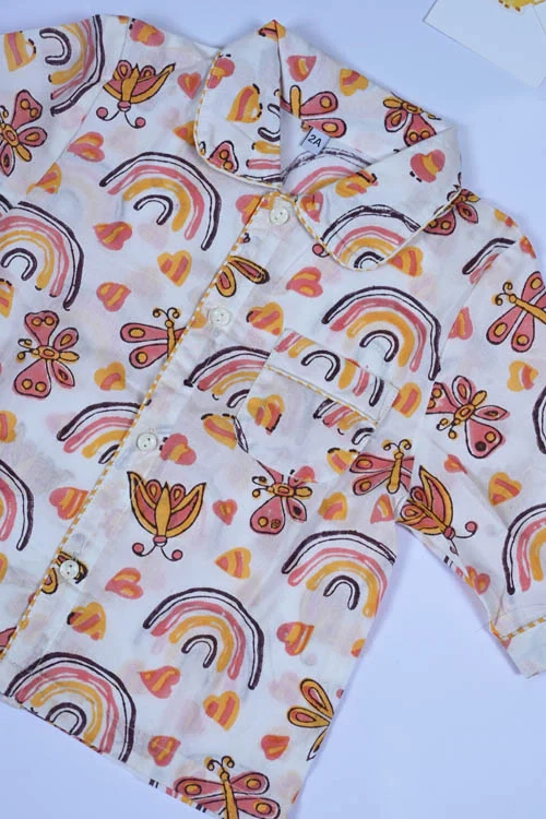 Poddar Exports Rainbow Kids Cotton Night Suit Set - Image 2