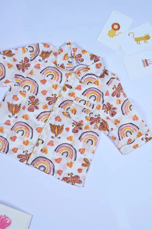 Poddar Exports Rainbow Kids Cotton Night Suit Set - Image 5