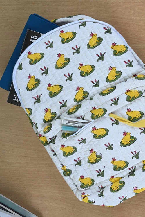 Poddar Exports Yellow Frog Backpack - Image 2