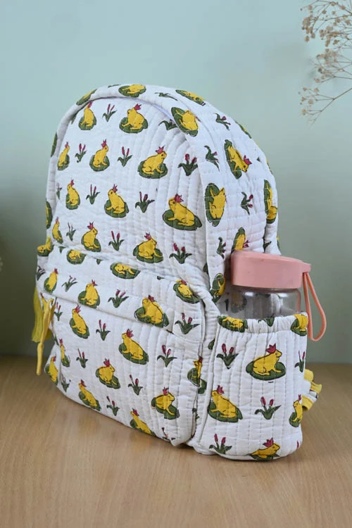 Poddar Exports Yellow Frog Backpack - Image 3