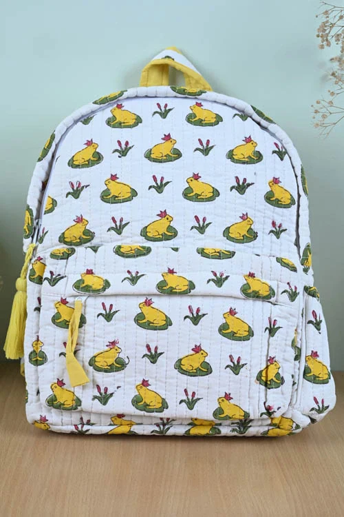 Poddar Exports Yellow Frog Backpack - Image 4