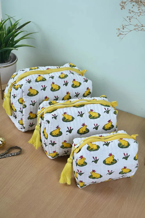 Poddar Exports Yellow Frog Multi Purpose Pouch - Image 4