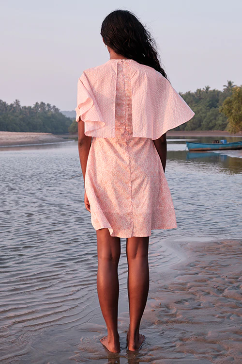 Okhai 'Poetry' Mul Cotton Hand Block Printed Dress - Image 5