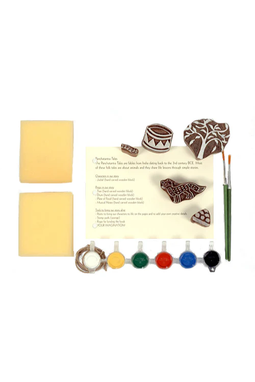 Potli DIY Panchatantra Block Print Kit - Jackal and The Drum - Image 4