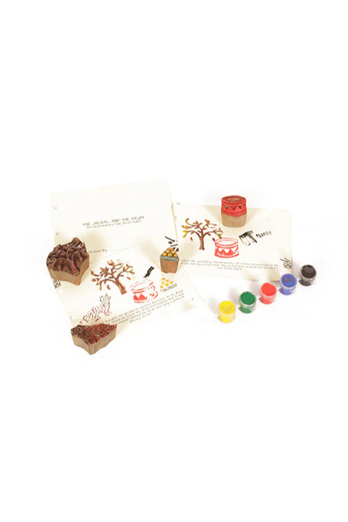 Potli DIY Panchatantra Block Print Kit - Jackal and The Drum - Image 5