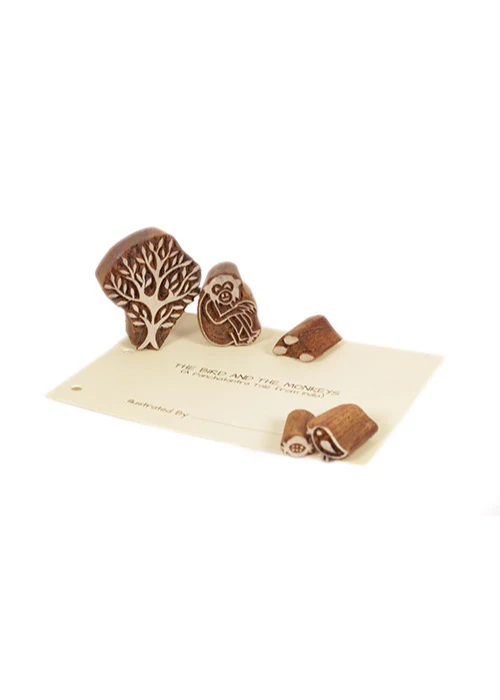 Potli DIY Panchatantra Block Print Kit - Monkeys and The Bird - Image 5