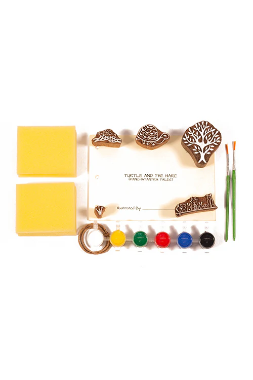 Potli DIY Panchatantra Block Print Kit - Tortoise & the Hare - Image 4