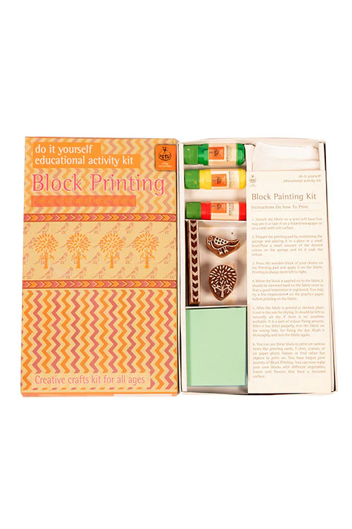 Potli DIY Toys Wooden Block Printing Kit - Classic Blocks - Image 4