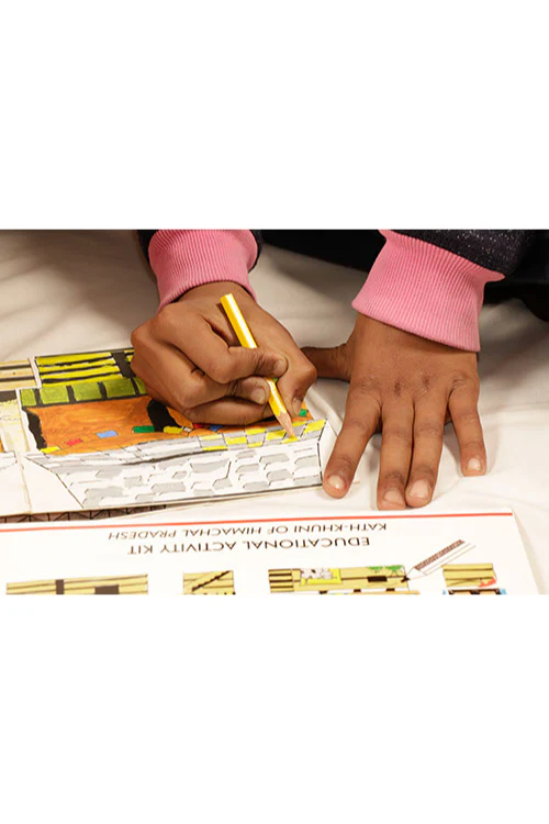 Potli Educational Colouring Kit For our Young Architects DIY kit (Bonga Huts of Gujrat) - Image 6
