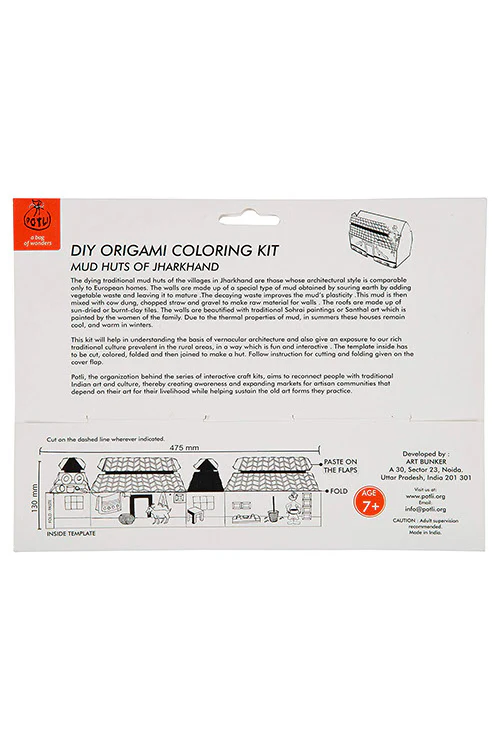 Potli Educational Colouring Kit For our Young Architects DIY kit (Mud Huts of Jharkhand) - Image 5
