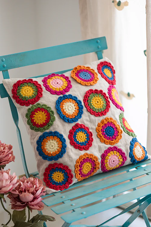 Samoolam Prakriti Cushion Cover ~ Floral Garden - Image 2