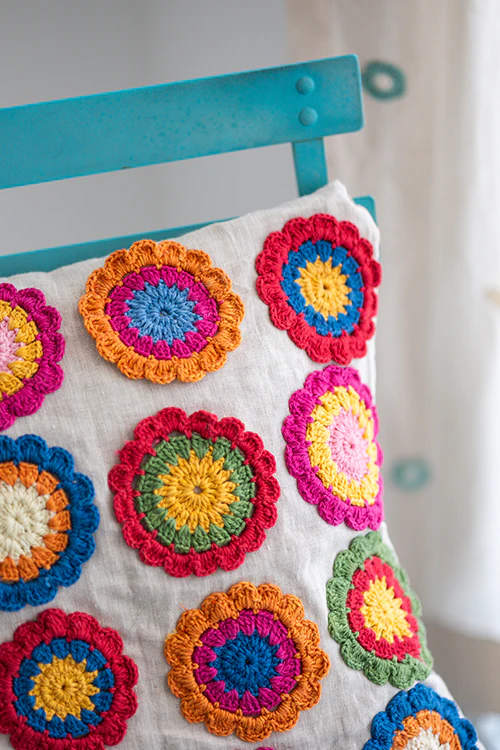 Samoolam Prakriti Cushion Cover ~ Floral Garden - Image 3