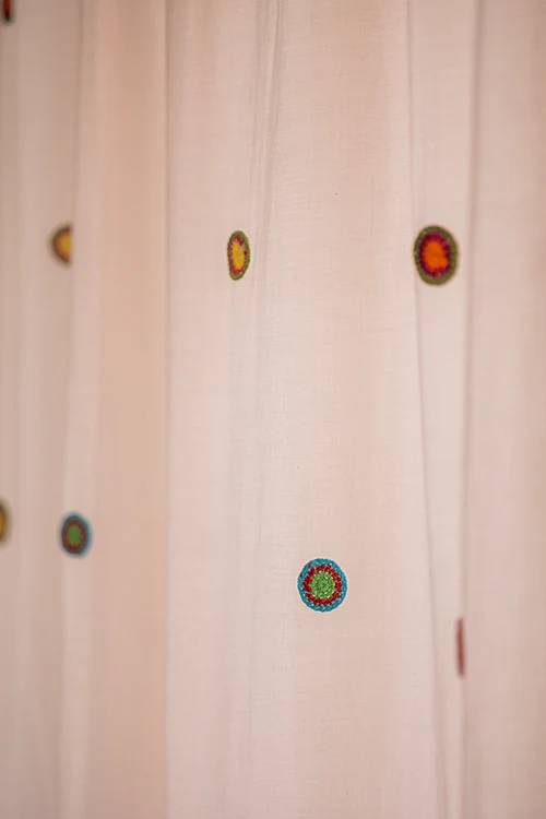 Samoolam Prakriti Door Curtain ~ Mandala ~ Dusty Pink - Image 4