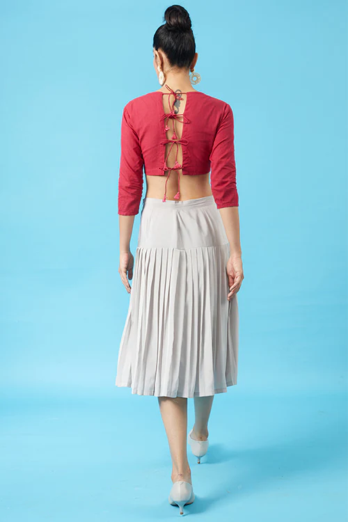 Okhai 'Princess' Kutch Embroidered Pure Cotton Blouse - Image 5