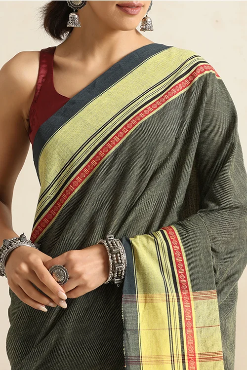 Punarjeevana Green Body Yellow Border Reversible Anne Hejje - Image 2