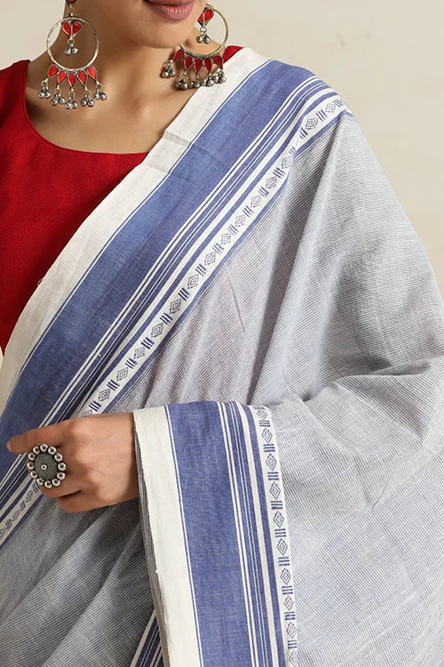 Punarjeevana Light Indigo Body Indigo Border Reversible Anne Hejje - Image 2