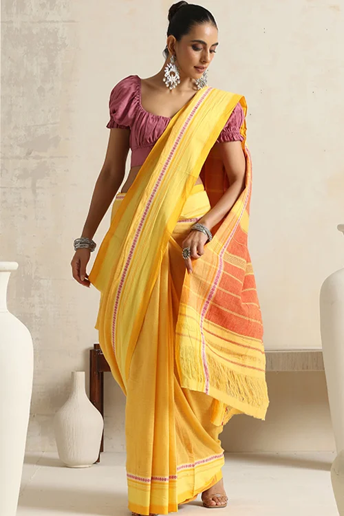 Punarjeevana Mango Body Yellow Border Reversible Anne Hejje