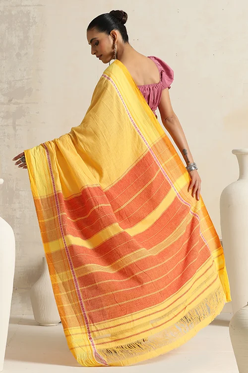 Punarjeevana Mango Body Yellow Border Reversible Anne Hejje - Image 5