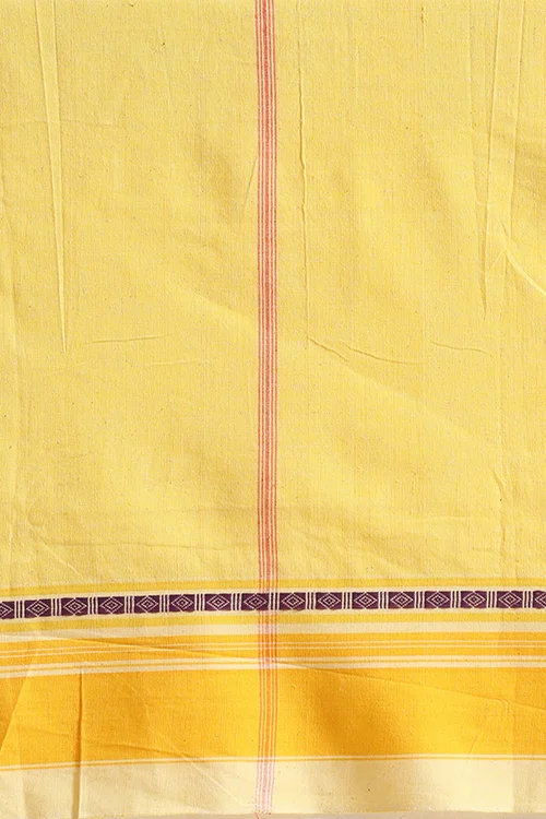 Punarjeevana Off White Body Yellow Border Reversible Anne Hejje - Image 8