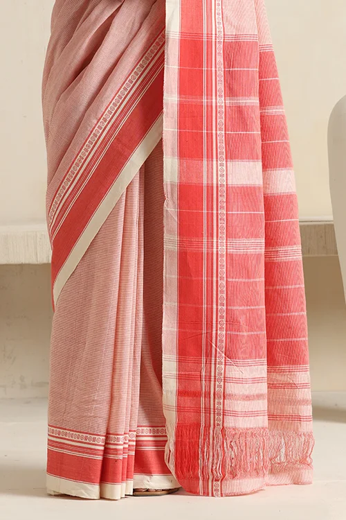 Punarjeevana Peach Body Off White Border Reversible Anne Hejje - Image 3