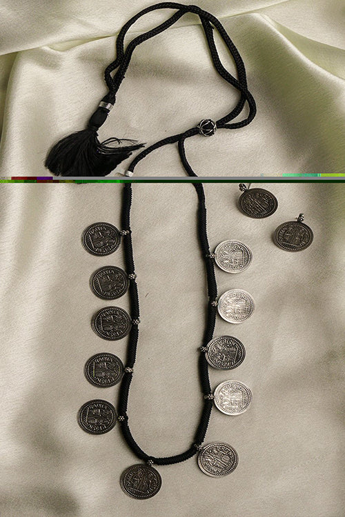 TICH Pure Silver Traditional Maharashtrian Set - Putli Haar - Image 3