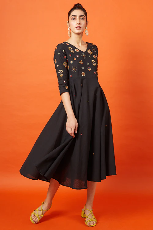 Okhai 'Queenlike' Kutch Embroidered Flare Dress - Image 6