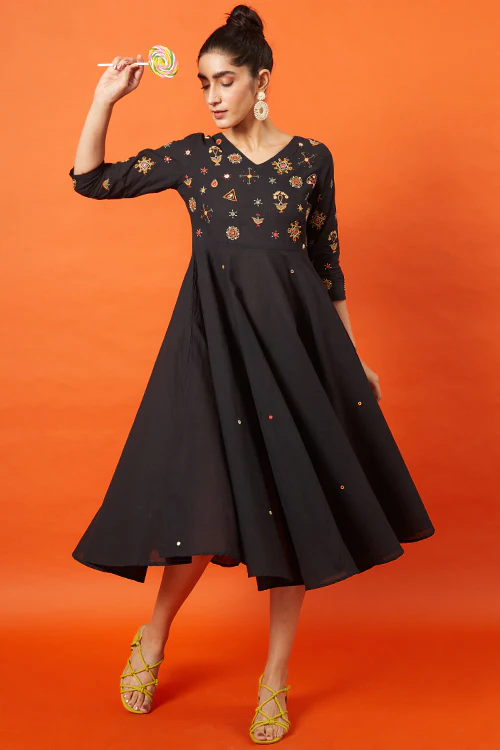 Okhai 'Queenlike' Kutch Embroidered Flare Dress - Image 8