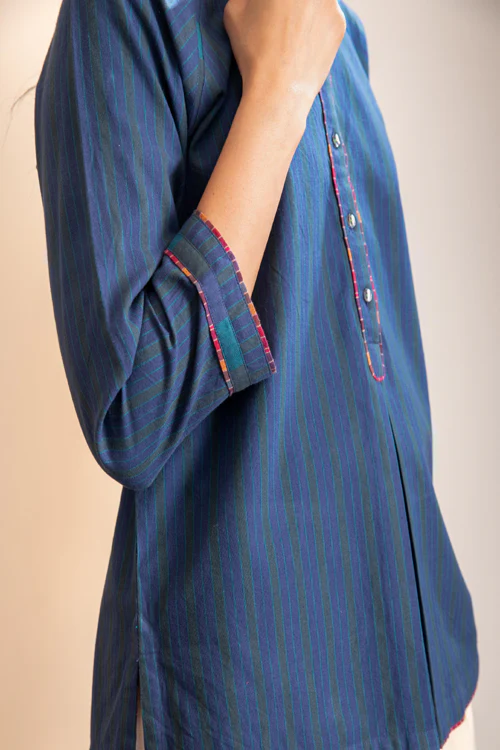 Rangsutra Haveli Crewel Blue Top - Image 4
