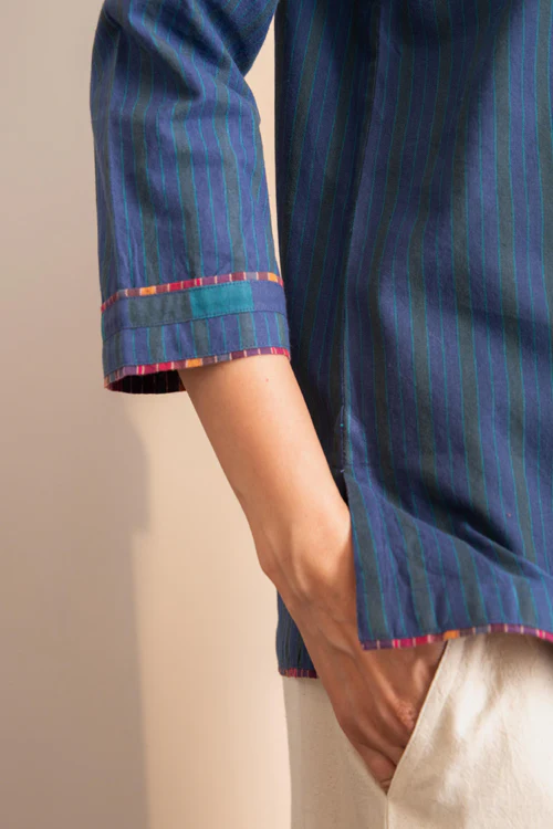 Rangsutra Haveli Crewel Blue Top - Image 7