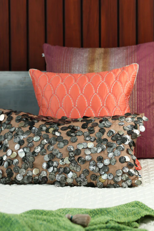 Onset Homes Ratna Embroidered Cushion-Imperial Purple - Image 5