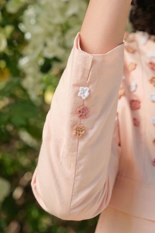 Okhai 'Revival' Pure Cotton Hand Embroidered Blazer - Image 6