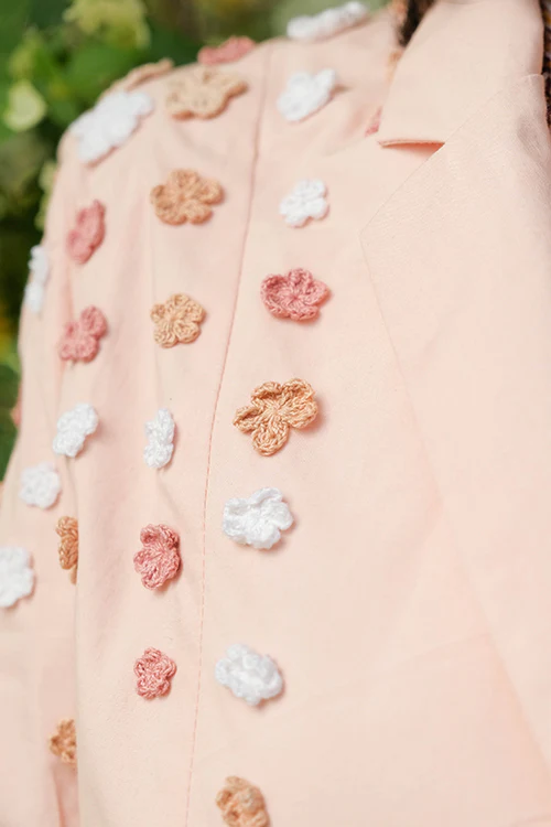 Okhai 'Revival' Pure Cotton Hand Embroidered Blazer - Image 7