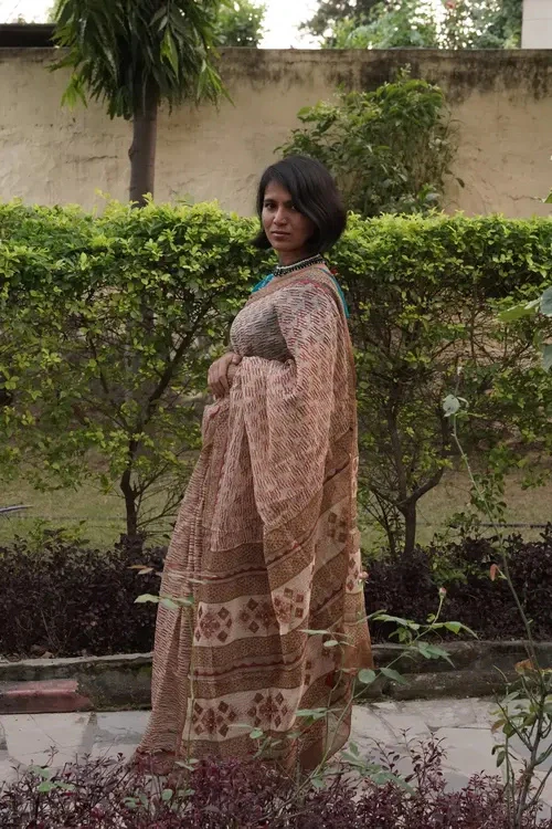 Sadhna"Suvarna"Saree Cotton Kota Doriya - Image 3