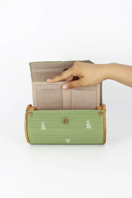 Lukka Chuppi Sage & Fog Round Clutch - Changeable Sleeve - Image 5